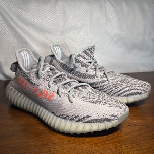 Yeezy Boost 350 V2 in Gray with Orange Highlights Men’s Size 7